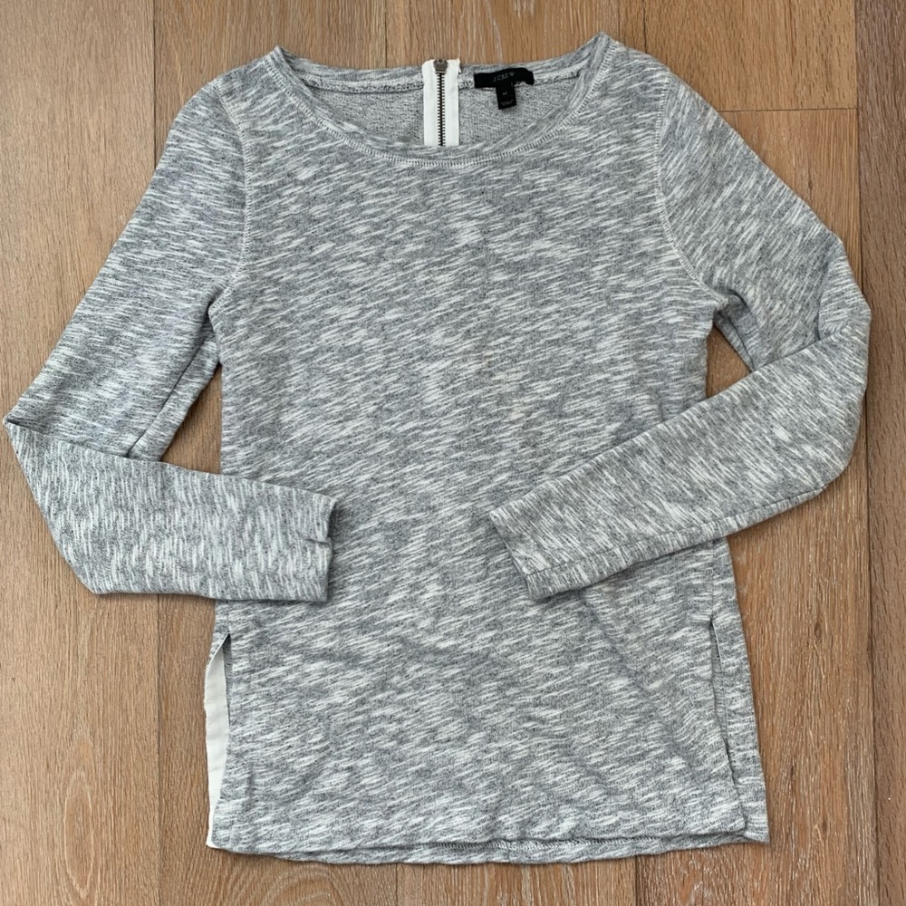 JCrew Sweatshirt with exposed back zip
